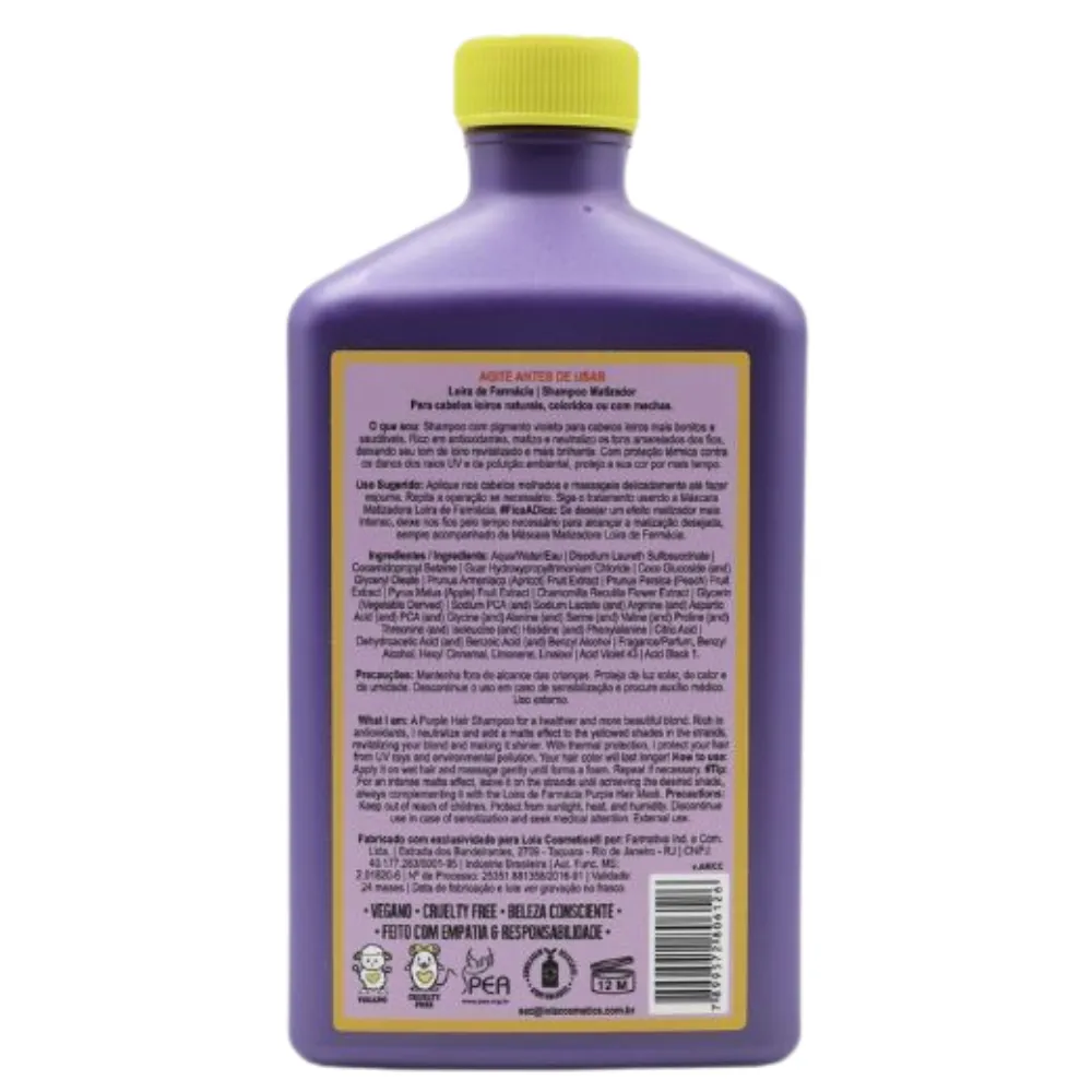 Lola Cosmetics Loira De Farmácia Shampoo Matizador 250ml — frontal